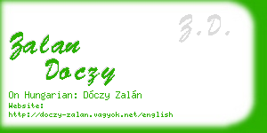 zalan doczy business card